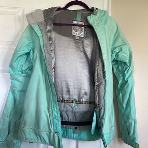 Burton Mint Green Blue Ski Boarding Snow Jacket Coat Winter size Small S